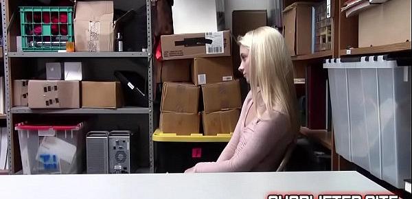  Busted Shoplifting Blondie Backroom Waiting